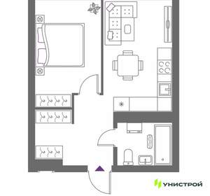 1-к квартира, вторичка, 37м2, 3/10 этаж