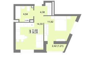 1-к квартира, вторичка, 36м2, 3/22 этаж