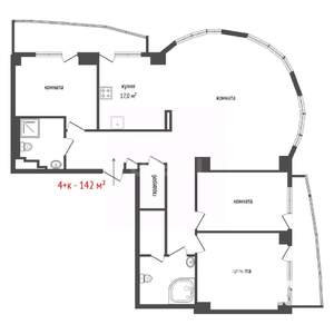 4-к квартира, вторичка, 142м2, 21/37 этаж