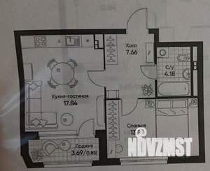 1-к квартира, вторичка, 45м2, 4/9 этаж