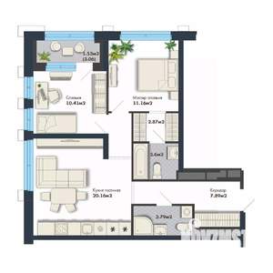 2-к квартира, вторичка, 64м2, 21/25 этаж