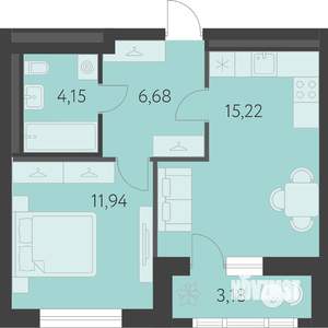 1-к квартира, вторичка, 40м2, 8/16 этаж