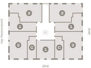 2-к квартира, вторичка, 62м2, 4/8 этаж