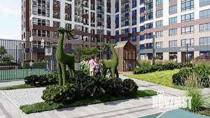 1-к квартира, строящийся дом, 43м2, 27/31 этаж