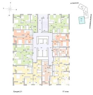 2-к квартира, вторичка, 57м2, 17/24 этаж