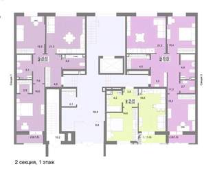 1-к квартира, строящийся дом, 40м2, 1/17 этаж