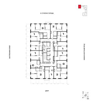3-к квартира, строящийся дом, 77м2, 4/25 этаж