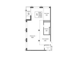 1-к квартира, строящийся дом, 108м2, 2/16 этаж
