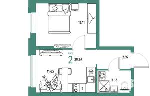2-к квартира, вторичка, 30м2, 17/20 этаж
