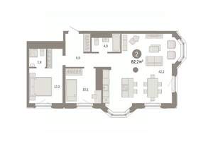 2-к квартира, вторичка, 82м2, 12/24 этаж