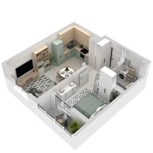 1-к квартира, вторичка, 40м2, 9/17 этаж