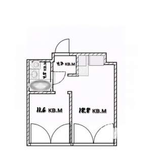 1-к квартира, вторичка, 37м2, 3/7 этаж