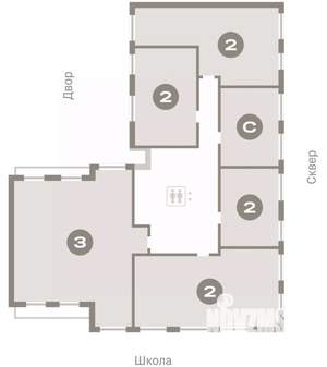 2-к квартира, вторичка, 64м2, 8/9 этаж