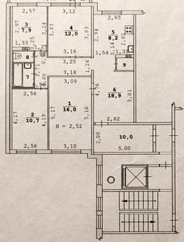 4-к квартира, вторичка, 88м2, 3/10 этаж