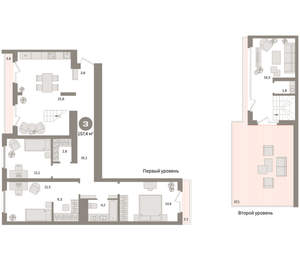 3-к квартира, вторичка, 157м2, 7/24 этаж