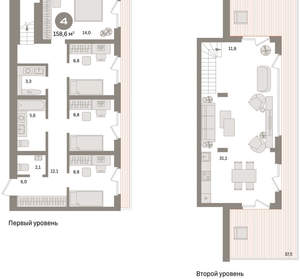 4-к квартира, вторичка, 159м2, 7/24 этаж