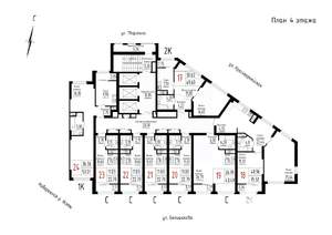2-к квартира, строящийся дом, 50м2, 4/25 этаж