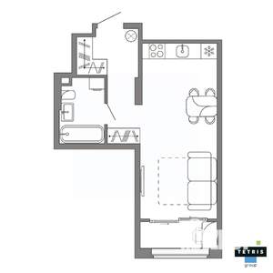 Студия квартира, вторичка, 33м2, 16/32 этаж