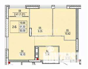 2-к квартира, вторичка, 50м2, 18/20 этаж