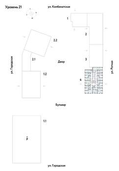 2-к квартира, строящийся дом, 45м2, 21/24 этаж