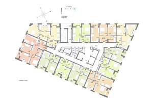 2-к квартира, строящийся дом, 56м2, 4/22 этаж