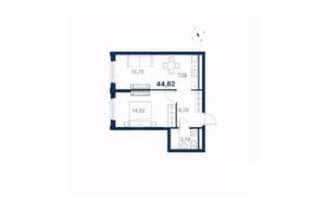1-к квартира, вторичка, 45м2, 7/28 этаж