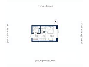 Студия квартира, вторичка, 27м2, 25/33 этаж