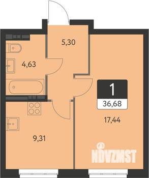 1-к квартира, вторичка, 37м2, 9/31 этаж