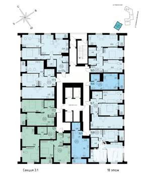 Студия квартира, строящийся дом, 26м2, 18/25 этаж
