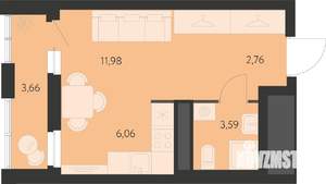 Студия квартира, вторичка, 26м2, 13/13 этаж