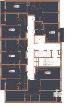 3-к квартира, вторичка, 86м2, 4/23 этаж