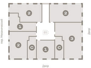 2-к квартира, вторичка, 74м2, 2/8 этаж