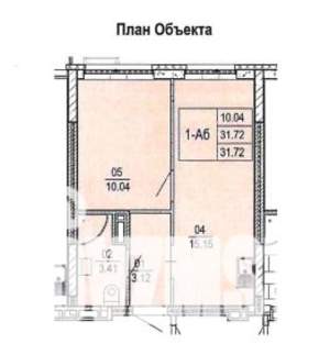 1-к квартира, вторичка, 32м2, 6/23 этаж