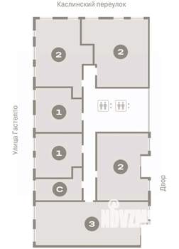 2-к квартира, вторичка, 84м2, 10/16 этаж
