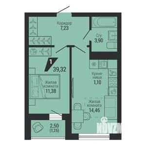 2-к квартира, вторичка, 39м2, 10/31 этаж