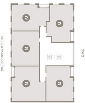 2-к квартира, вторичка, 72м2, 2/24 этаж