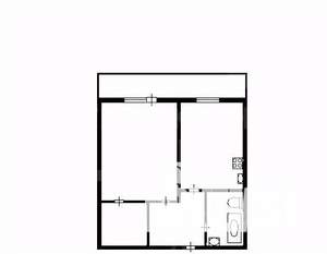 1-к квартира, вторичка, 29м2, 4/5 этаж