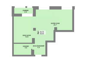 2-к квартира, вторичка, 50м2, 5/30 этаж