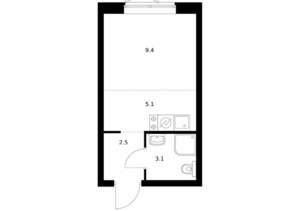Студия квартира, вторичка, 20м2, 13/24 этаж