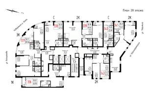 3-к квартира, строящийся дом, 110м2, 20/25 этаж