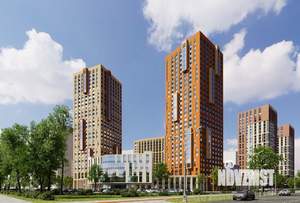 1-к квартира, строящийся дом, 45м2, 13/29 этаж