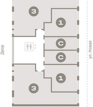 3-к квартира, сданный дом, 99м2, 3/9 этаж