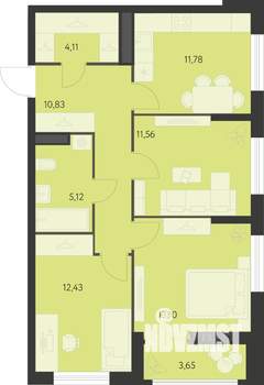 3-к квартира, вторичка, 71м2, 15/25 этаж