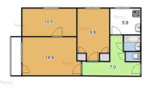 3-к квартира, вторичка, 58м2, 3/5 этаж