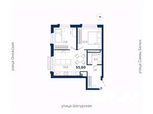 2-к квартира, вторичка, 56м2, 14/20 этаж