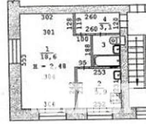 1-к квартира, вторичка, 31м2, 1/5 этаж