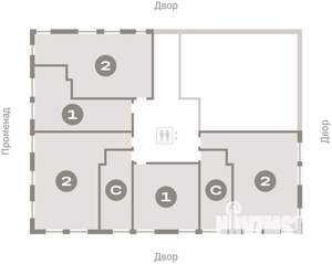 2-к квартира, вторичка, 70м2, 3/9 этаж