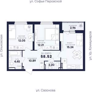 2-к квартира, вторичка, 59м2, 5/17 этаж