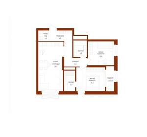 2-к квартира, вторичка, 73м2, 10/29 этаж