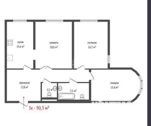 3-к квартира, вторичка, 90м2, 10/28 этаж